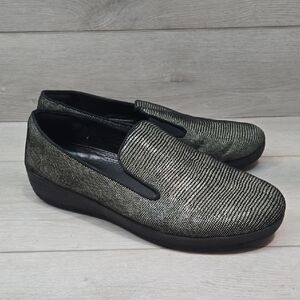 Fitflop Women Elegant Slip-On Mary Jane Platform Clog Shoes Sz 10